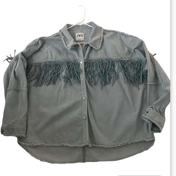 Zara denim western style shacket size XL women’s - Picture 4 of 4